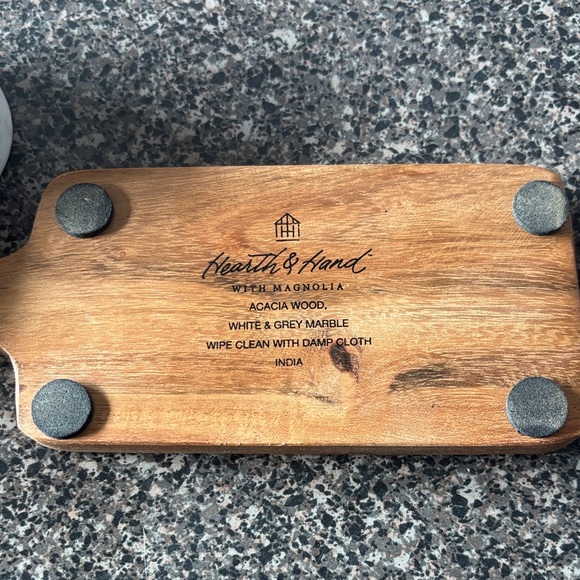 Hearth & Hand Stone and Marble Cellar Set with Wooden Base - Picture 3 of 4